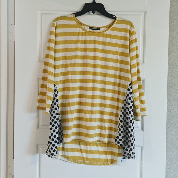 Nuggles Tops - High-low Mixed Print Top
